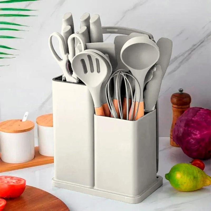 Kit Completo de Utensílios de Cozinha com 19 Peças