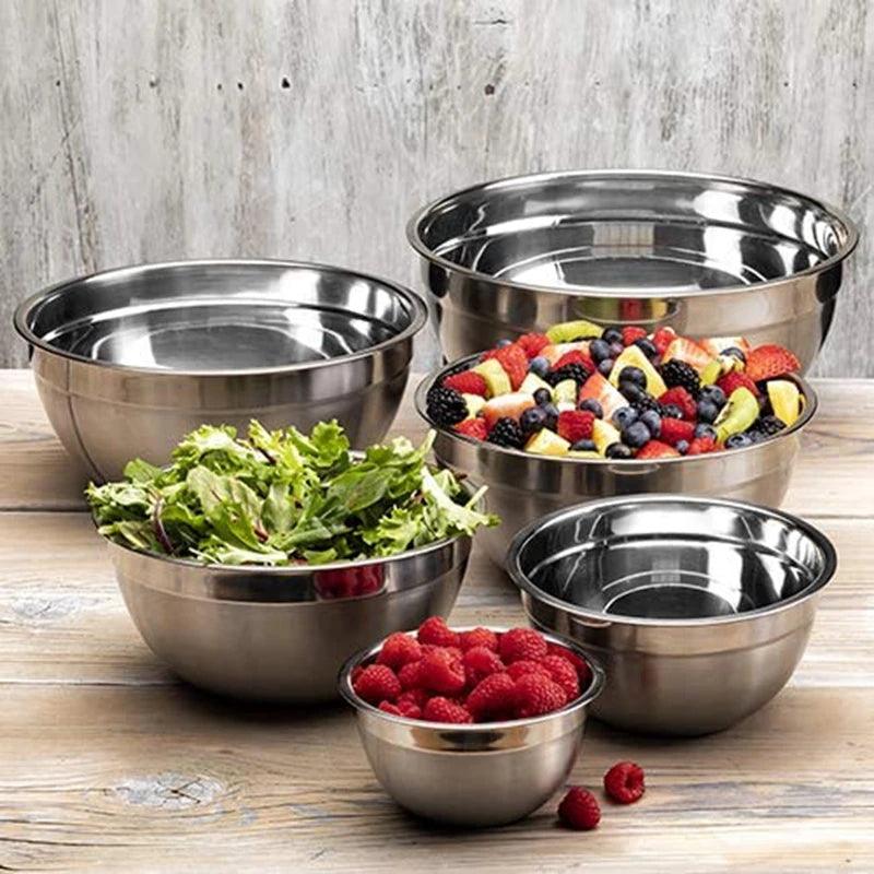 Conjunto de 6 Tigelas de Aço Inox 1,5-5L